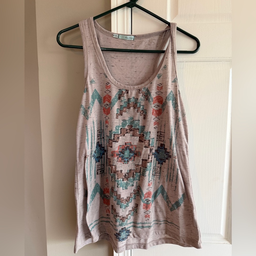 Maurices Multicolor Aztec Tank Top